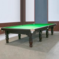 S028 Wholesale solid wood 12ft dimensions fancy billiards snooker table with 6811 cloth