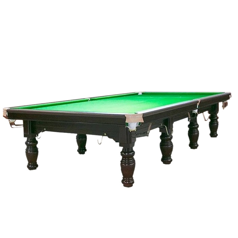 S028 Wholesale solid wood 12ft dimensions fancy billiards snooker table with 6811 cloth