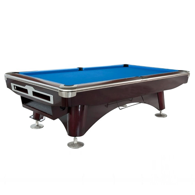 N005 Modern design high quality slate bed fancy 9 ball snooker billiard table outdoor american pool tables with chrome corners
